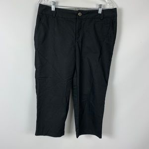 Dockers Black Sz 10 Capri Pants Cropped Stretch